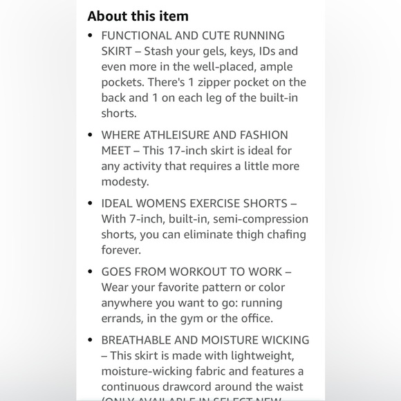 Skirt sports running skirt size M - Picture 8 of 8